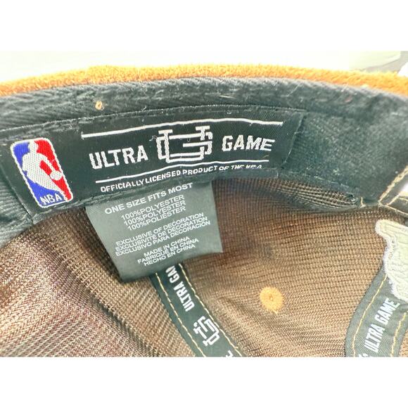 Ultra Game Los Angeles LA Lakers NBA Tan Suede Nubuck Snapback Hat Cap NEW - Picture 6 of 7